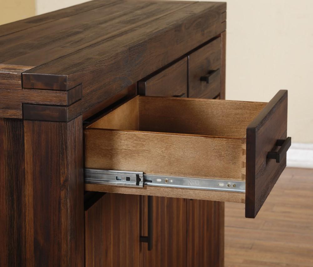 Modus Furniture - Meadow Three Drawer Three Door Solid Wood Sideboard in Brick Brown - 3F4173 veiw 5