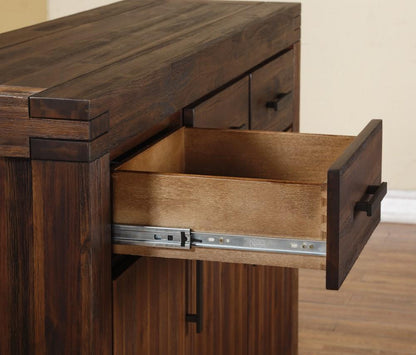Modus Furniture - Meadow Three Drawer Three Door Solid Wood Sideboard in Brick Brown - 3F4173 veiw 5