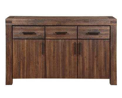 Modus Furniture - Meadow Three Drawer Three Door Solid Wood Sideboard in Brick Brown - 3F4173 veiw 8