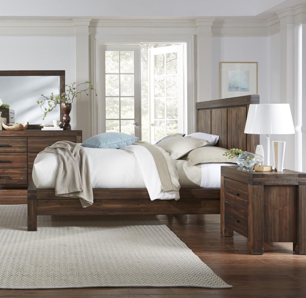Modus Furniture - Meadow Two Drawer Solid Wood Nightstand in Brick Brown - 3F4181 veiw 3