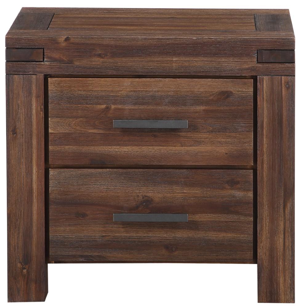 Modus Furniture - Meadow Two Drawer Solid Wood Nightstand in Brick Brown - 3F4181 veiw 5