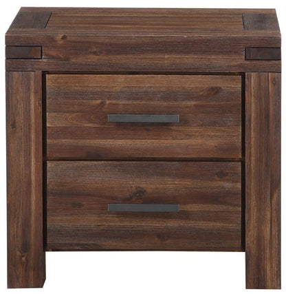 Modus Furniture - Meadow Two Drawer Solid Wood Nightstand in Brick Brown - 3F4181 veiw 5