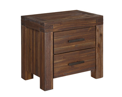 Modus Furniture - Meadow Two Drawer Solid Wood Nightstand in Brick Brown - 3F4181 veiw 6