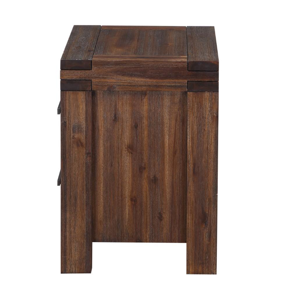 Modus Furniture - Meadow Two Drawer Solid Wood Nightstand in Brick Brown - 3F4181 veiw 7
