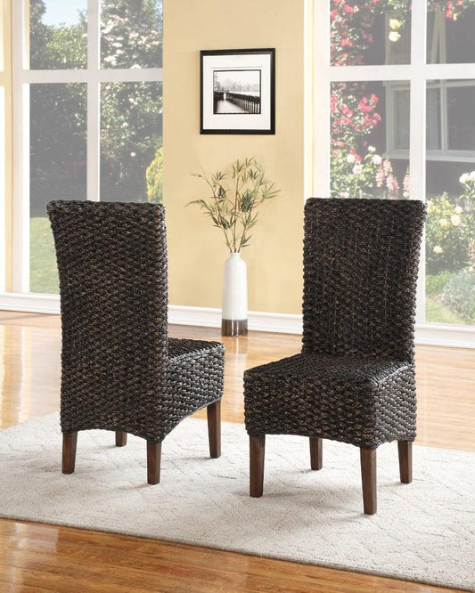 Modus Furniture - Meadow Wicker Dining Chair in Brick Brown (Set of 2) - 3F4166 veiw 1