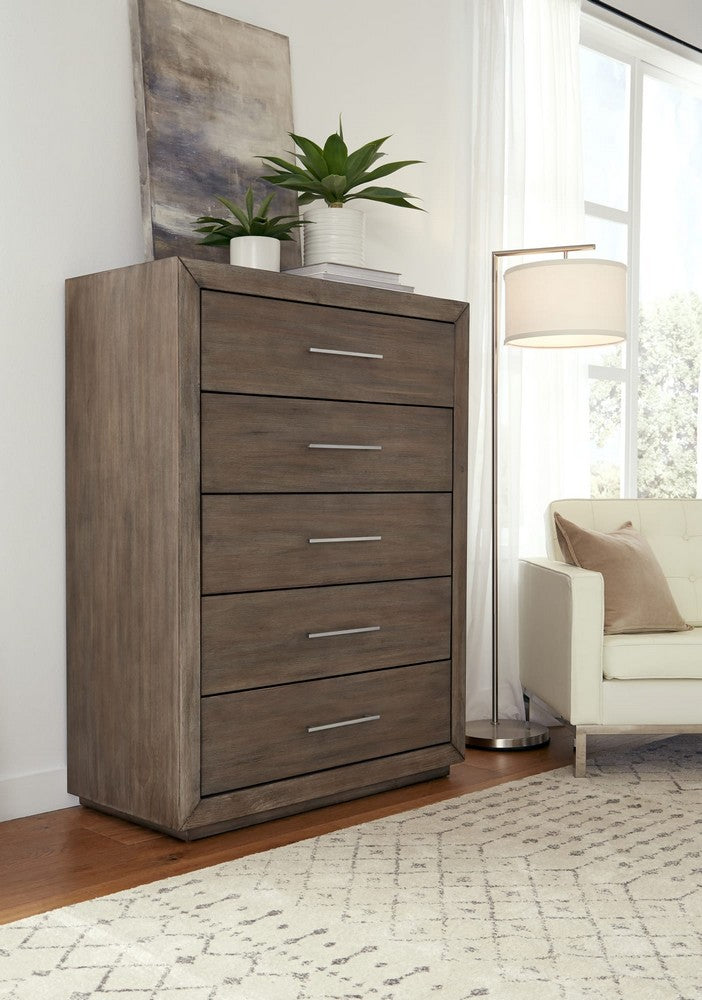 Modus Furniture - Melbourne Five Drawer Chest in Dark Pine (2024) - 8D6484A view 4