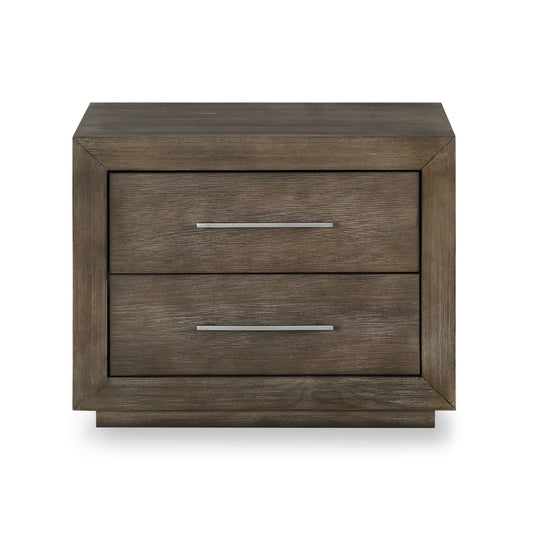 Modus Furniture - Melbourne Two Drawer Nightstand with USB in Dark Pine - 8D6481 veiw 1