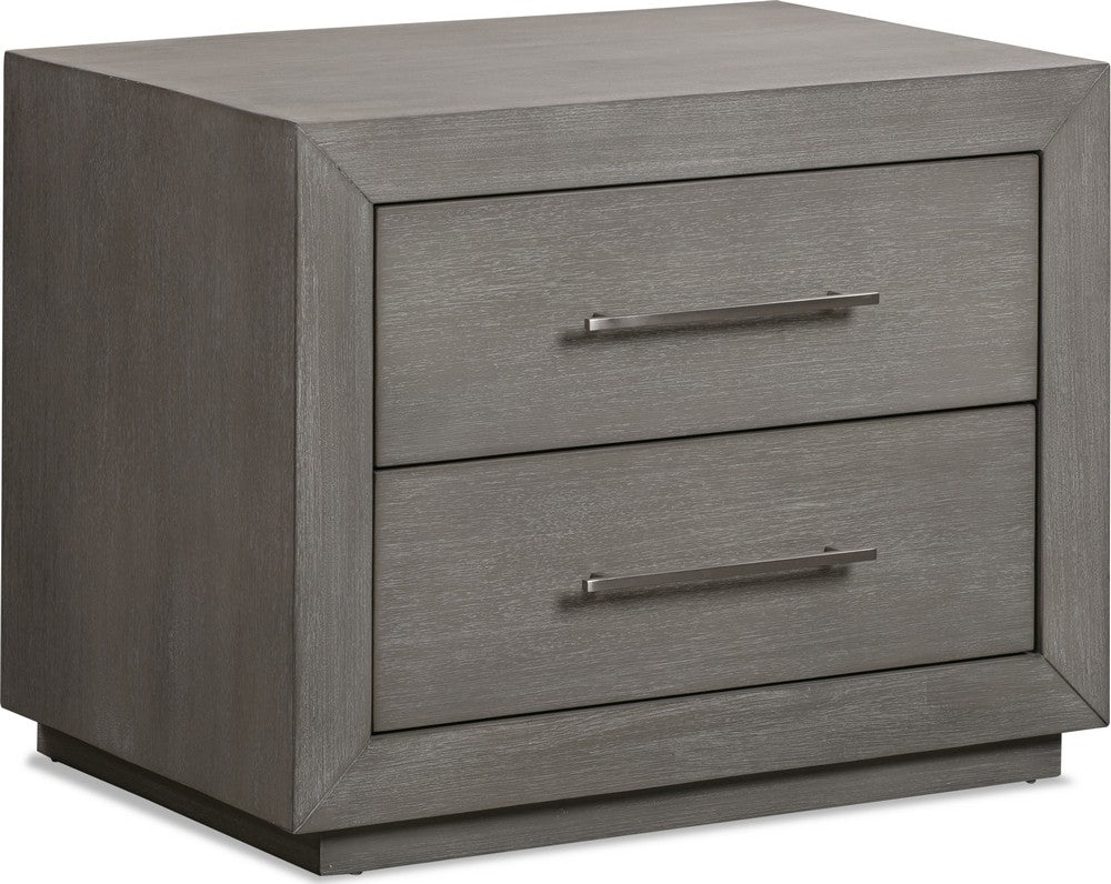 Modus Furniture - Melbourne Two Drawer Nightstand with USB in Mineral - 8DBX81 view 1