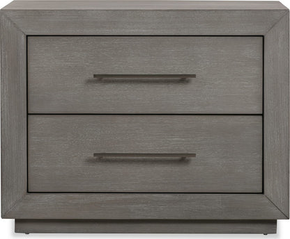 Modus Furniture - Melbourne Two Drawer Nightstand with USB in Mineral - 8DBX81 view 2