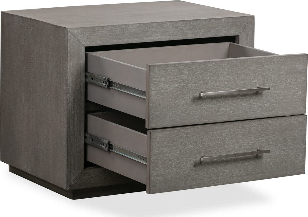 Modus Furniture - Melbourne Two Drawer Nightstand with USB in Mineral - 8DBX81 view 3