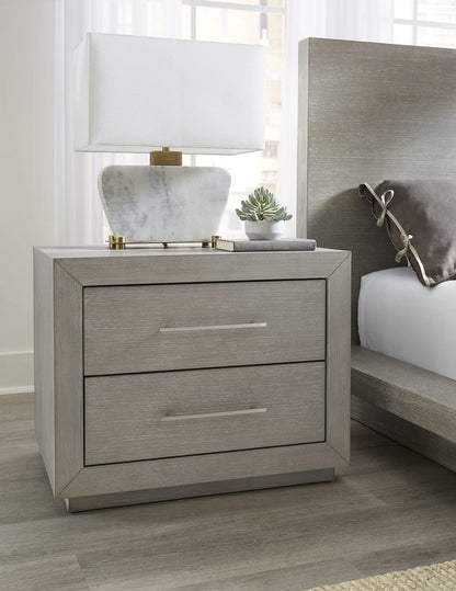 Modus Furniture - Melbourne Two Drawer Nightstand with USB in Mineral - 8DBX81 view 8