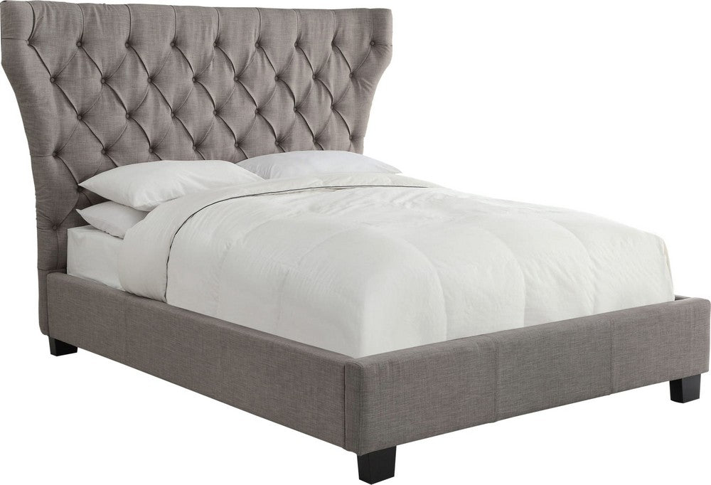 Modus Furniture - Melina California King-Size Upholstered Platform Bed in Dolphin Linen - 3ZH3L653 view 1