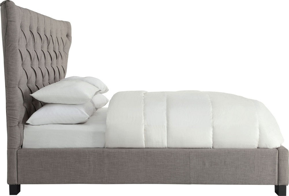 Modus Furniture - Melina California King-Size Upholstered Platform Bed in Dolphin Linen - 3ZH3L653 view 3