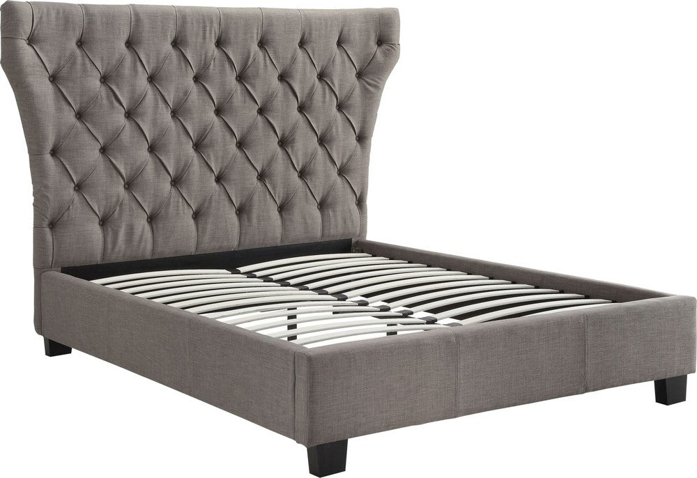Modus Furniture - Melina California King-Size Upholstered Platform Bed in Dolphin Linen - 3ZH3L653 view 4