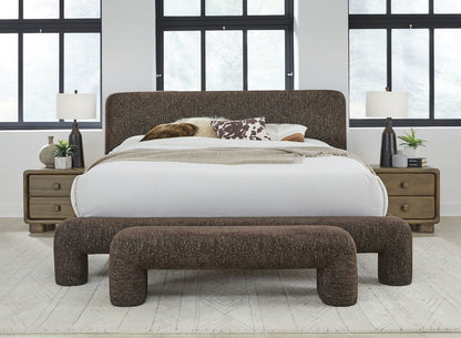 Modus Furniture - Mocoa Queen-size Fully Upholstered Platform Bed in Mongoose Chenille - UVYTR5 view 6