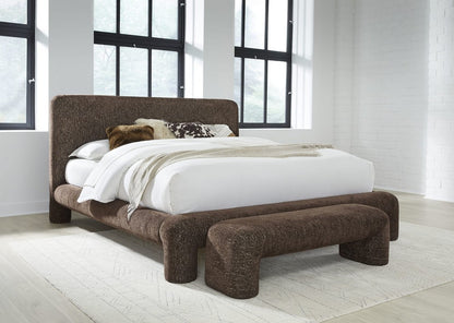 Modus Furniture - Mocoa Queen-size Fully Upholstered Platform Bed in Mongoose Chenille - UVYTR5 view 7