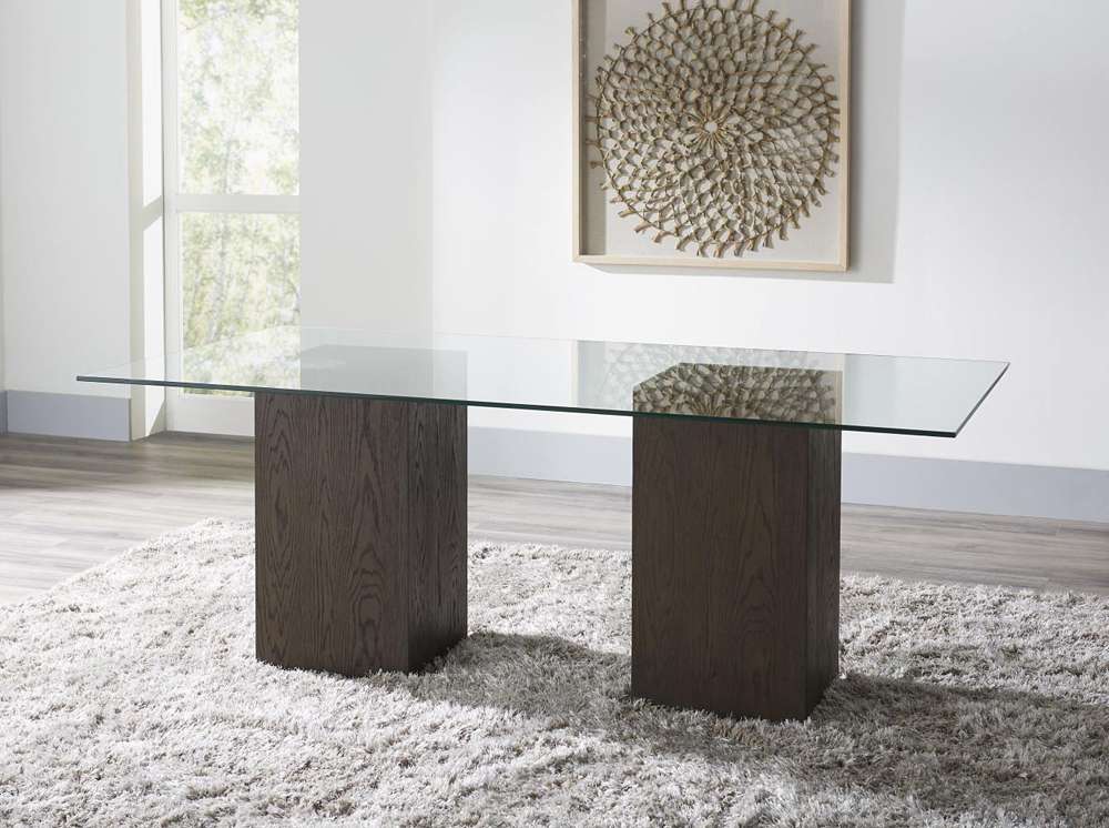 Modus Furniture - Modesto Rectangular Glass Table in French Roast - FPBL61 veiw 1