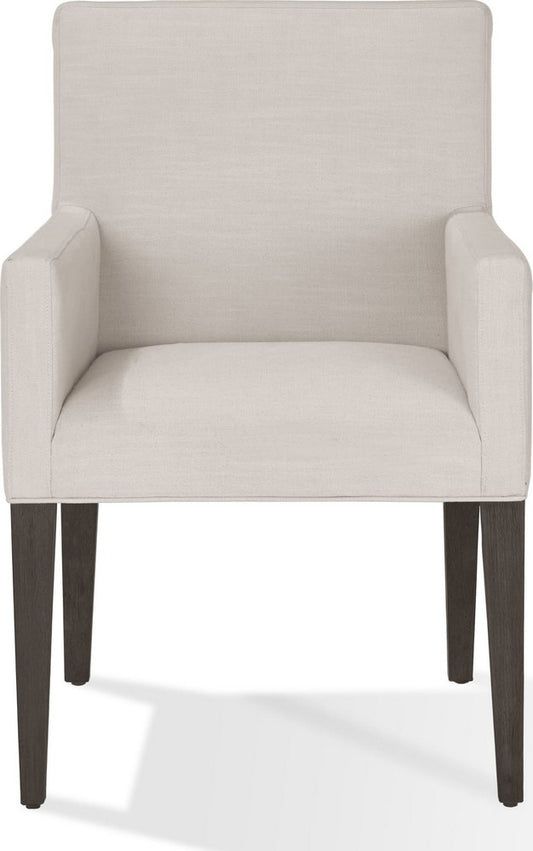 Modus Furniture - Modesto Upholstered Arm Chair in Abalone Linen and French Roast - FPBL64B_1 view 2