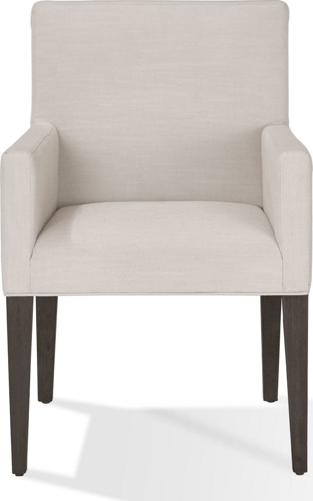 Modus Furniture - Modesto Upholstered Arm Chair in Abalone Linen and French Roast Set of 2 - FPBL64B_2 view 2