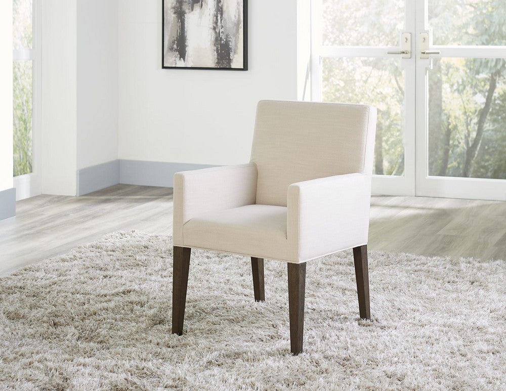 Modus Furniture - Modesto Upholstered Arm Chair in Abalone Linen and French Roast Set of 2 - FPBL64B_2 view 5