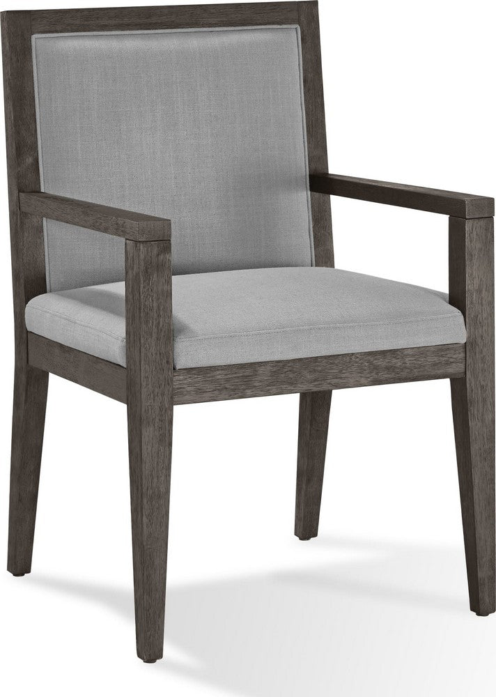 Modus Furniture - Modesto Wood Frame Upholstered Arm Chair in Koala Linen and French Roast - FPBL64_1 view 1