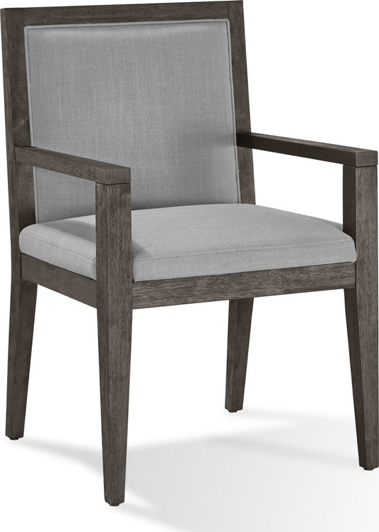 Modus Furniture - Modesto Wood Frame Upholstered Arm Chair in Koala Linen and French Roast - FPBL64_1 view 1