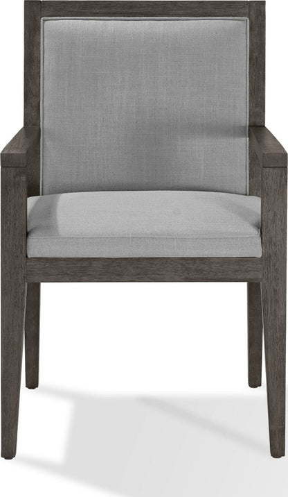 Modus Furniture - Modesto Wood Frame Upholstered Arm Chair in Koala Linen and French Roast - FPBL64_1 view 2