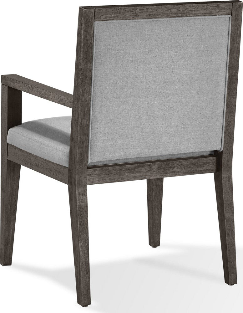 Modus Furniture - Modesto Wood Frame Upholstered Arm Chair in Koala Linen and French Roast - FPBL64_1 view 4