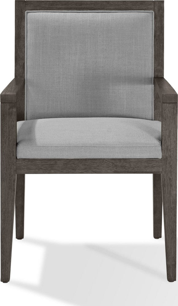 Modus Furniture - Modesto Wood Frame Upholstered Arm Chair in Koala Linen and French Roast Set of 2 - FPBL64_2 view 2