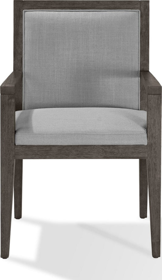 Modus Furniture - Modesto Wood Frame Upholstered Arm Chair in Koala Linen and French Roast Set of 2 - FPBL64_2 view 2