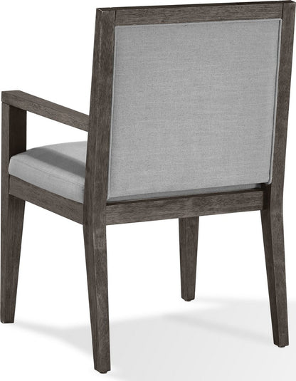 Modus Furniture - Modesto Wood Frame Upholstered Arm Chair in Koala Linen and French Roast Set of 2 - FPBL64_2 view 4