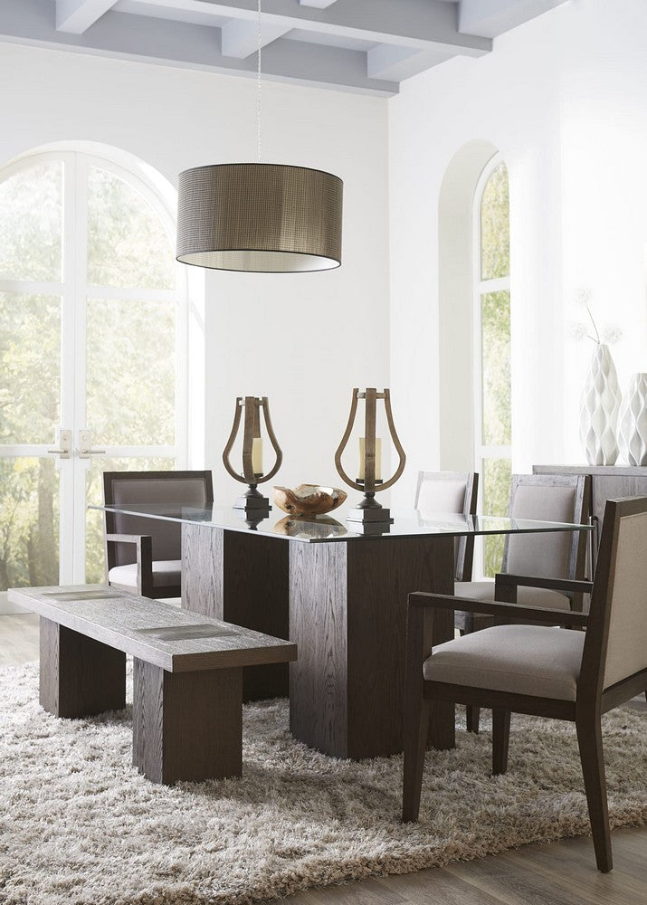 Modus Furniture - Modesto Wood Frame Upholstered Arm Chair in Koala Linen and French Roast Set of 2 - FPBL64_2 view 5