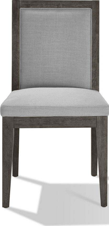 Modus Furniture - Modesto Wood Frame Upholstered Side Chair in Koala Linen and French Roast - FPBL63_1 view 2