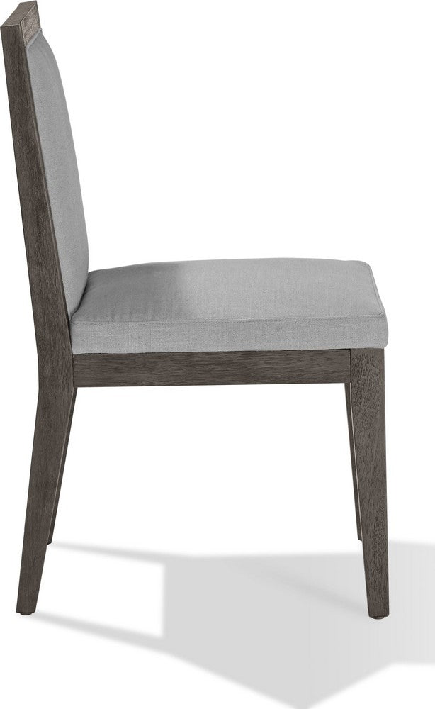 Modus Furniture - Modesto Wood Frame Upholstered Side Chair in Koala Linen and French Roast - FPBL63_1 view 3