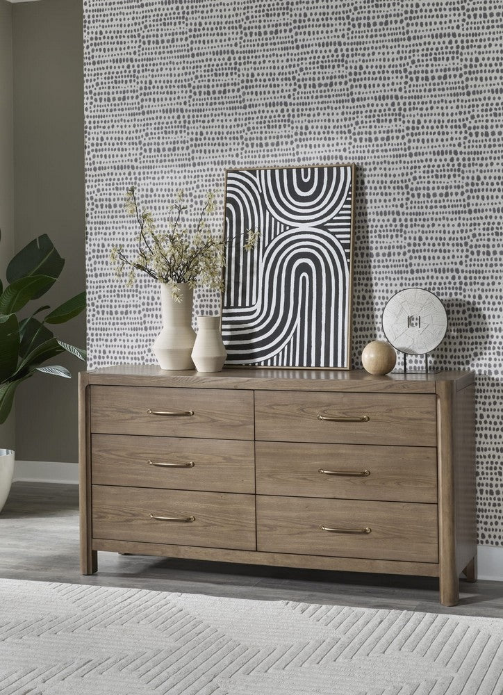 Modus Furniture - Morris 6 Drw Dresser - Claystn - LM2C82 view 5