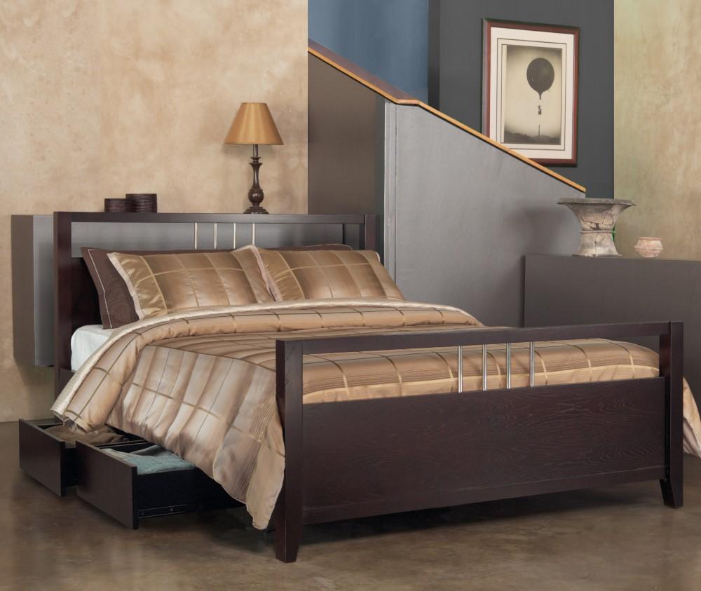 Modus Furniture - Nevis California King-size Platform Storage Bed in Espresso - NV23S6 veiw 1