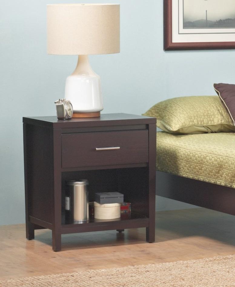 Modus Furniture - Nevis Charging Station Nightstand in Espresso - NV2381P veiw 1