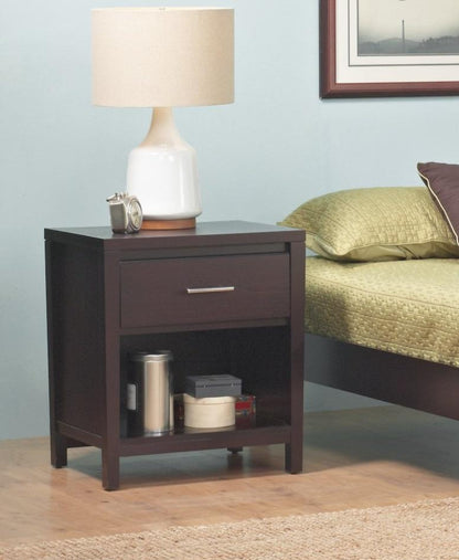 Modus Furniture - Nevis Charging Station Nightstand in Espresso - NV2381P veiw 1