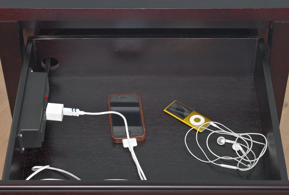 Modus Furniture - Nevis Charging Station Nightstand in Espresso - NV2381P veiw 2