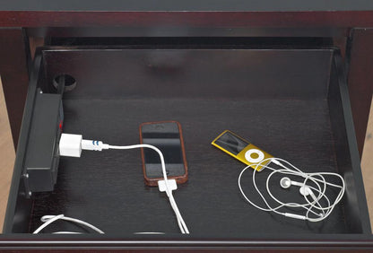 Modus Furniture - Nevis Charging Station Nightstand in Espresso - NV2381P veiw 2