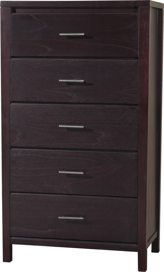 Modus Furniture - Nevis Five Drawer Chest in Espresso (2024) - NV2384A view 1