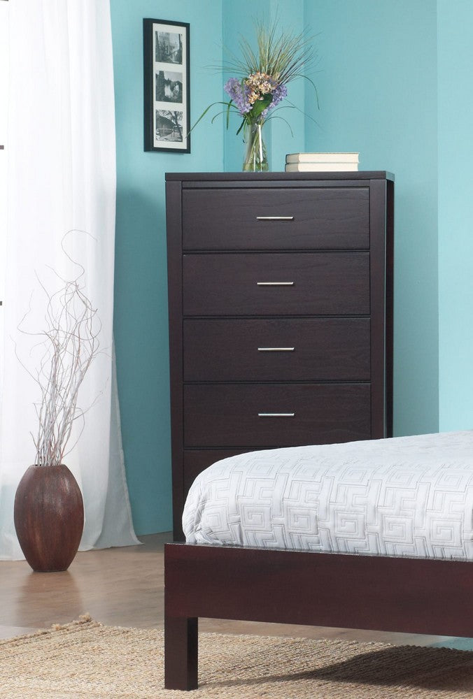 Modus Furniture - Nevis Five Drawer Chest in Espresso (2024) - NV2384A view 6
