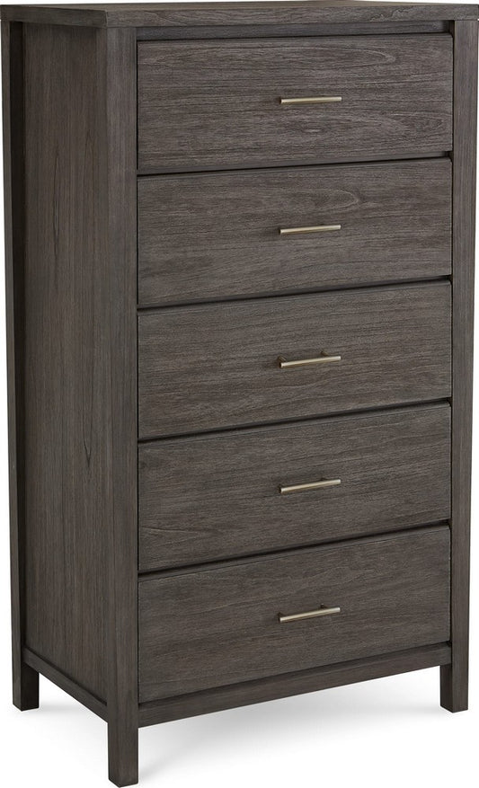 Modus Furniture - Nevis Five Drawer Chest in Sharkskin (2024) - NVGX84A view 1