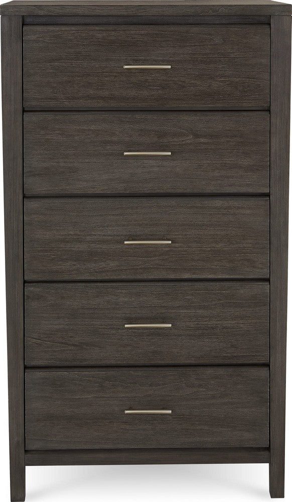 Modus Furniture - Nevis Five Drawer Chest in Sharkskin (2024) - NVGX84A view 2