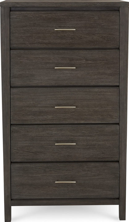 Modus Furniture - Nevis Five Drawer Chest in Sharkskin (2024) - NVGX84A view 2