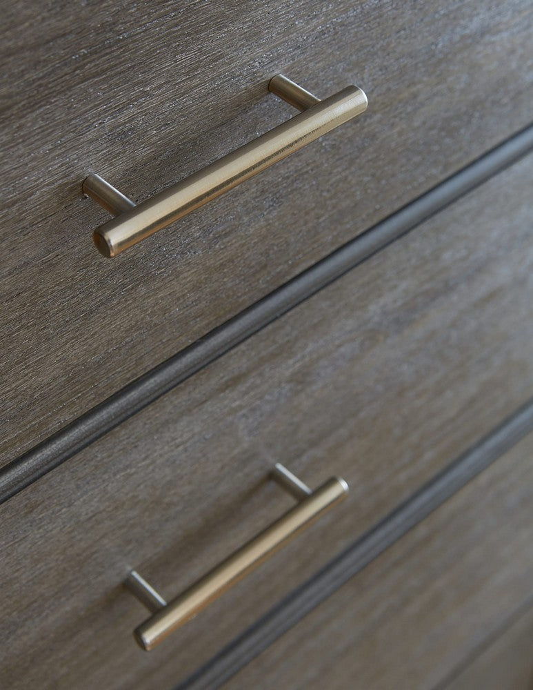 Modus Furniture - Nevis Five Drawer Chest in Sharkskin (2024) - NVGX84A view 4