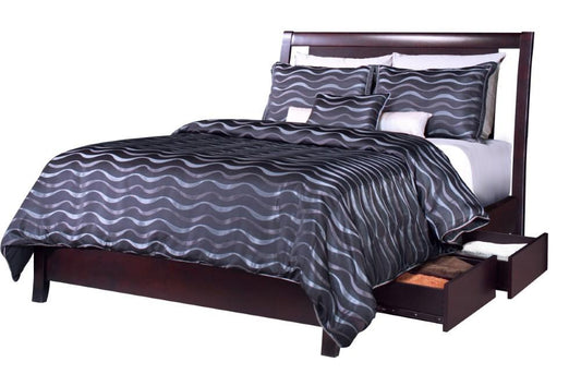 Modus Furniture - Nevis King-size Low Profile Storage Bed in Espresso - NV23D7 veiw 1