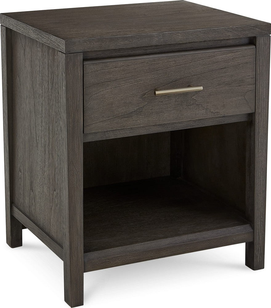 Modus Furniture - Nevis One Drawer Nightstand in Sharkskin - NVGX81 view 1