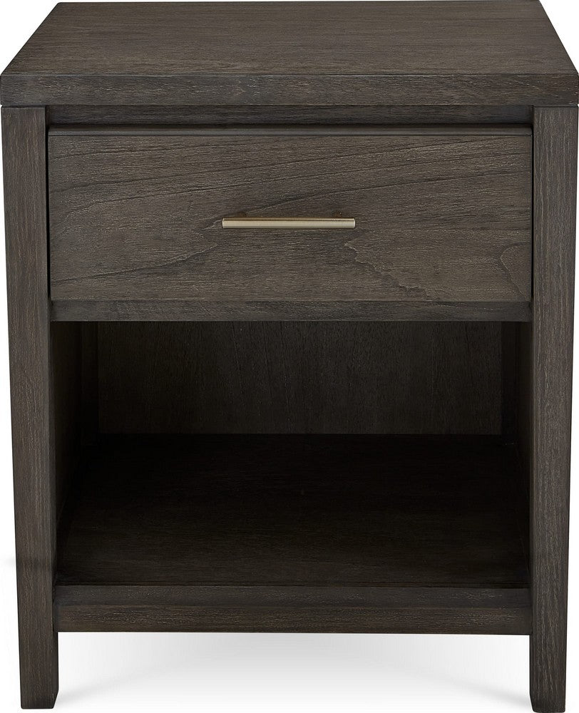 Modus Furniture - Nevis One Drawer Nightstand in Sharkskin - NVGX81 view 2
