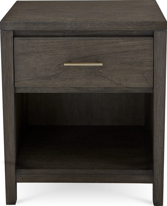 Modus Furniture - Nevis One Drawer Nightstand in Sharkskin - NVGX81 view 2